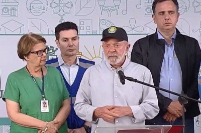 Presidente Lula falou com a imprensa durante visita a Juiz de Fora  -  (crédito: Governo federal/Reprodução)