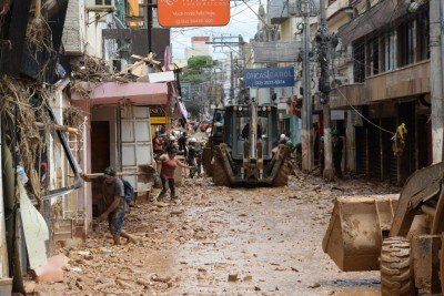 Os temporais causaram destruição na cidade de Ubá, na Zona da Mata  -  (crédito: Túlio Santos/EM/DA Press)