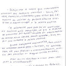 Em carta, Bolsonaro lamenta críticas da direita a Michelle e aliados - Reprodu&ccedil;&atilde;o