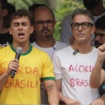 Simões e Zema apoiam ato de Nikolas na Praça da Liberdade, em BH - Marcos Vieira/EM/D.A. Press