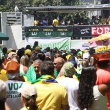 Simões e Zema apoiam ato de Nikolas na Praça da Liberdade, em BH - Marcos Vieira/EM/D.A. Press