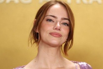 A atriz Emma Stone -  (crédito: PATRICK T. FALLON / AFP)