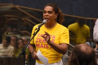 Vereadora Juhlia Santos (Psol) foi ameaçada de morte caso não renunciasse ao seu mandato -  (crédito: Gladyston Rodrigues/EM/D.A Press)