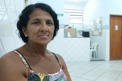 Eliana chegou ao abrigo no fim da tarde da última terça-feira (24/2). Ela morava no Bairro Esplanada, na comunidade Colorindo o Habitar  -  (crédito: Bruno Luis Barros/EM/DA. Press)