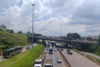 A batida aconteceu por volta das 10h40, e a pista foi liberada quase duas horas depois -  (crédito: Alexandre Guzanshe/EM/D.A. Press)