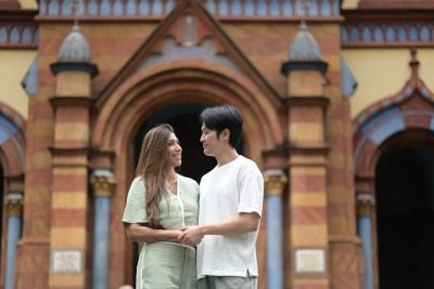 A suíça e filha de mineira Morena Monaco, de 32 anos, conheceu o sul-coreano Su-woong Kim, de 35, durante uma viagem de trabalho.  -  (crédito: Leandro Couri/EM/D.A. Press)