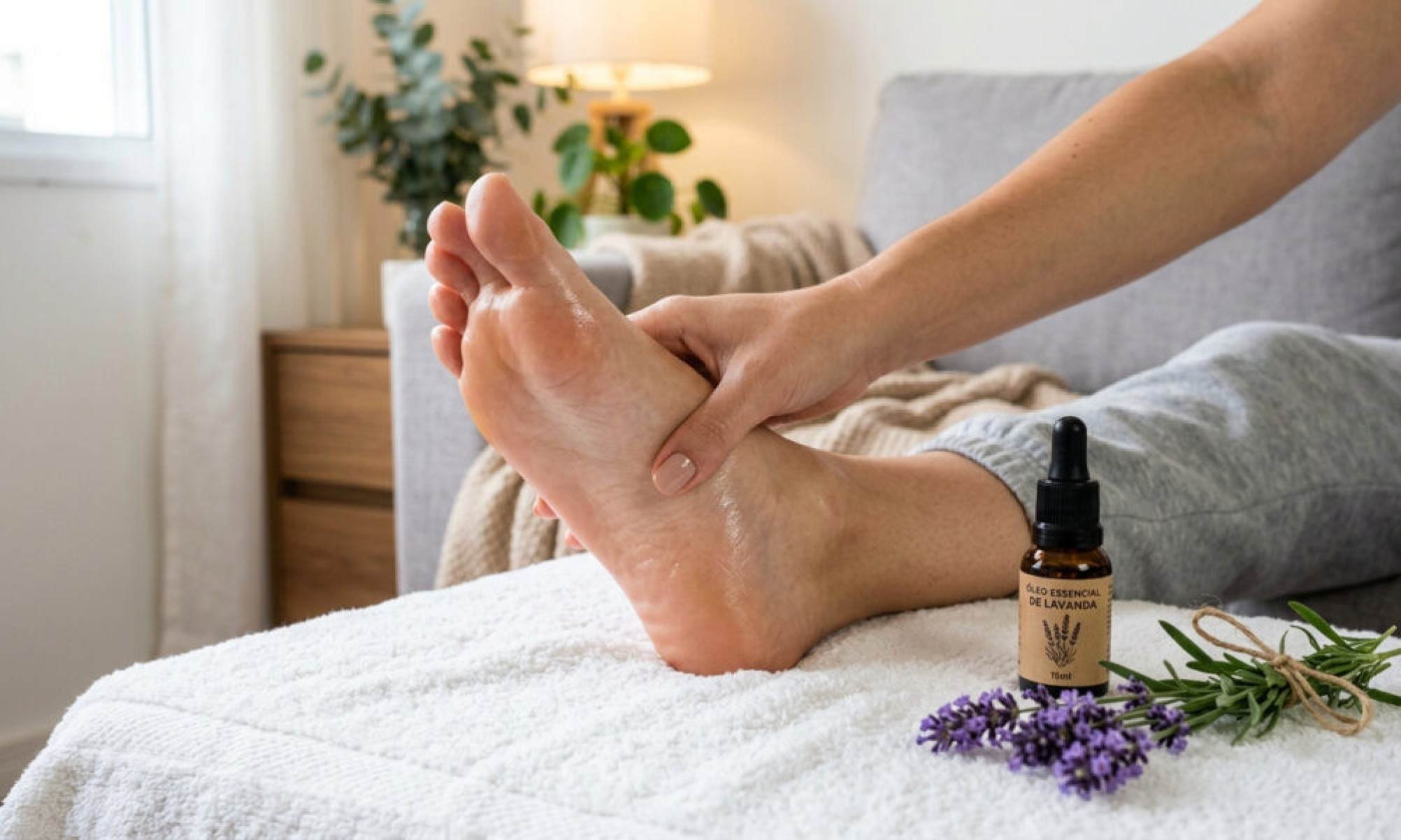 Massagear os pés com óleo de lavanda antes de dormir: para que serve, funciona mesmo e quando vale a pena experimentar -  (crédito: Tupi)