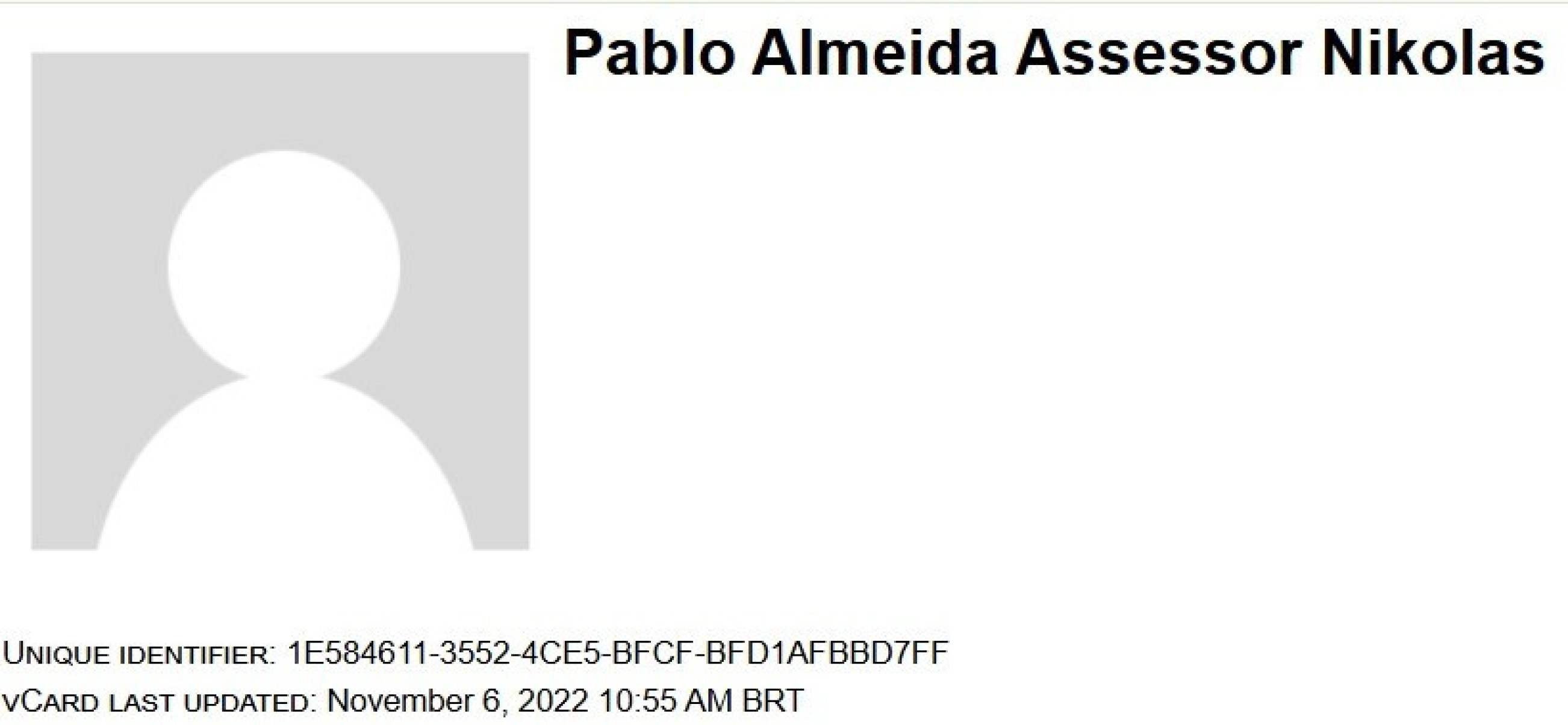 Print do contato de Pablo Almeida que faz parte do inqu&eacute;rito do STF , que originou a pris&atilde;o do banqueiro