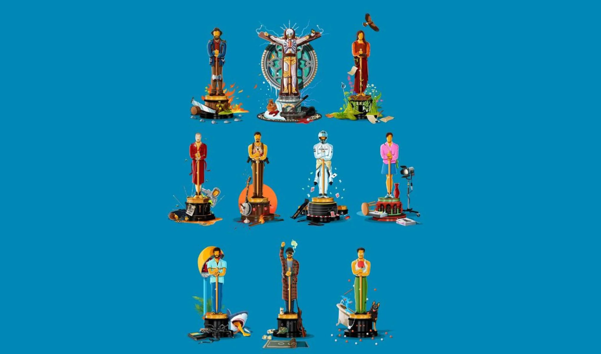 Ilustrações do Oscar 2026-Olly Gibbs