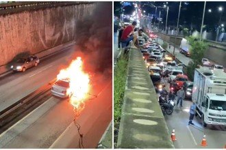 Incêndio foi controlado pelo Corpo de Bombeiros -  (crédito: Redes sociais/Reprodução)