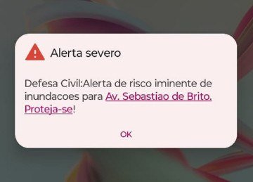 Defesa Civil emitiu alertas e interditou vias -  (crédito: Reprodu&ccedil;&atilde;o)