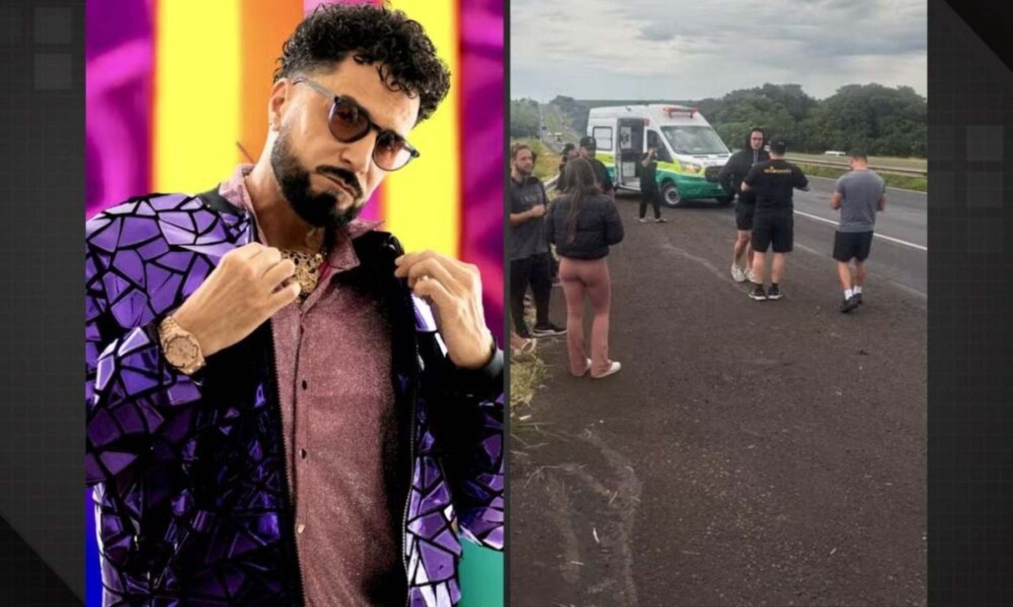 Latino sofre acidente de ônibus com equipe durante viagem para show -  (crédito: Tupi)