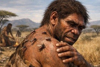 Mosquitos da malária picam Homo erectus, 2 milhões de anos atrás -  (crédito: imagem gerada por inteligência artificial/acervo Estado de Minas)
