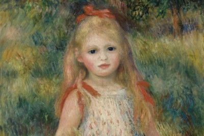 Detalhe de 'Menina com as espigas' (1888), obra que faz parte da mostra, na Casa Fiat, que reúne acervo de Renoir pertencente ao Masp -  (crédito: Masp/divulgação)