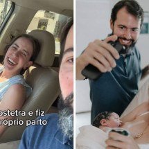 Médica faz o próprio parto no carro e usa pano de prato para enrolar bebê - Redes sociais