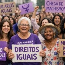 Mulheres vivem mais, mas envelhecem com desigualdades acumuladas - imagem gerada por IA/Acervo Estado de Minas