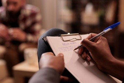 Profissionais de psicologia registrando sess&otilde;es, cujas despesas podem ser deduzidas na declara&ccedil;&atilde;o do Imposto de Renda. -  (crédito: Freepik)