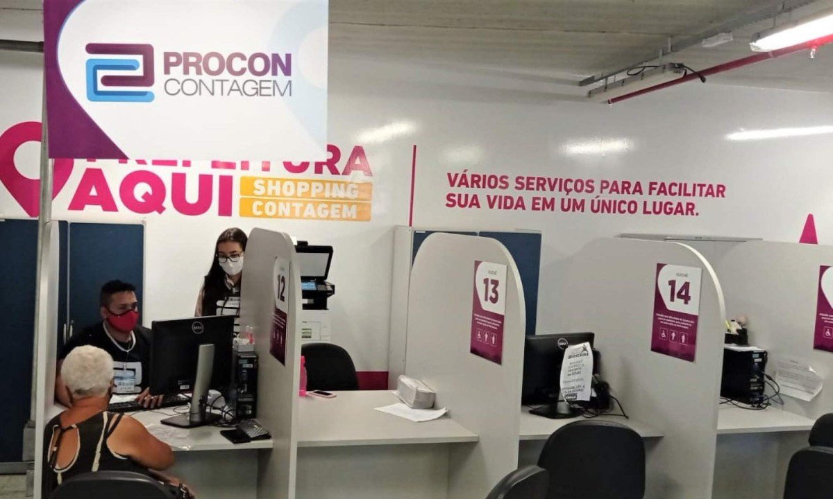 Posto Prefeitura Aqui localizado no Shopping Contagem oferece diversos serviços aos cidadãos da cidade. -  (crédito: Divulgação/Prefeitura de Contagem)