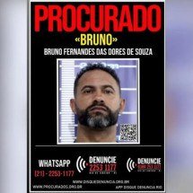 Polícia do Rio divulga cartaz de "procurado" com foto do goleiro Bruno - Reprodução/PCRJ