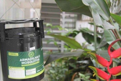 Estações disseminadoras de larvicida são instaladas para ampliar combate à dengue em BH -  (crédito: Divulgação/PBH)