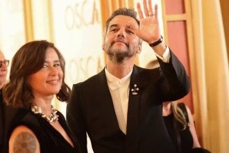 Wagner Moura e a esposa, Sandra Delgado -  (crédito: AFP)