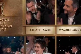 Wagner Moura aplaudiu Michael B. Jordan pelo prêmio de Melhor Ator -  (crédito: Reprodução / The Academy)