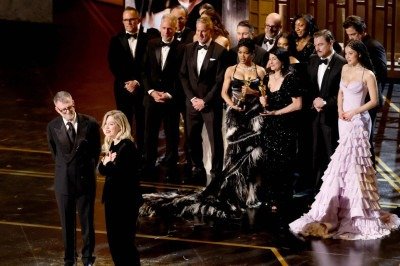 "Uma batalha ap&oacute;s a outra" vence o Oscar de Melhor Filme -  (crédito: KEVIN WINTER/Getty Images via AFP)