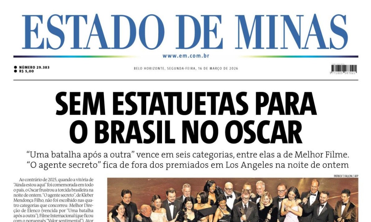Estado de Minas - (crédito: capa do Estado de Minas)