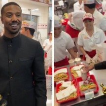 Michael B. Jordan comemora Oscar de Melhor Ator com fast food - Redes sociais / reprodução