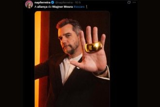 Alian&ccedil;a de Wagner Moura chamou aten&ccedil;&atilde;o nas redes sociais -  (crédito: Redes Sociais / Reprodu&ccedil;&atilde;o)