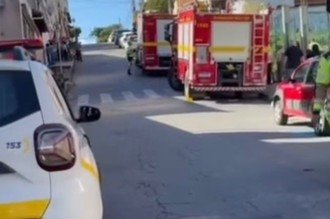 rês viaturas foram enviadas ao local -  (crédito: Reprodução/Redes Sociais )