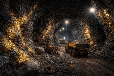 <p>Geólogos anunciaram a descoberta de uma enorme jazida subterrânea de ouro na província de Hunan, na China, com estimativa superior a 1.000 toneladas do metal precioso. A reserva foi identificada após perfurações e estudos geológicos no campo aurífero de Wangu, revelando dezenas de veios de ouro a cerca de 2.000 metros de profundidade. Se confirmada, a descoberta pode estar entre as maiores do mundo e tem potencial para influenciar o mercado global de mineração. Imagem ilustrativa.</p>
 -  (crédito:   imagem gerada por i.a)