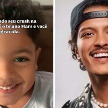 Brasileira mostra que filho é parecido com Bruno Mars, e cantor responde - Redes sociais / divulgação
