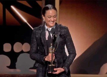 <p><span style='font-weight: 400;'>A diretora de fotografia Autumn Durald Arkapaw entrou para a história do cinema ao se tornar a primeira mulher a conquistar o Oscar de Melhor Fotografia. </span></p>
 -  (crédito: Reprodução do Youtube Canal ABC News)