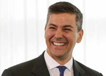 Santiago Peña, presidente do Paraguai -  (crédito: Foto: Marcelo Camargo/Agência Brasil)