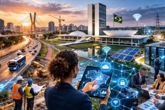 Governos precisam tratar a transformação digital como tratam a infraestrutura física para evitar o desperdício de investimentos no Brasil -  (crédito: imagem criada por inteligência artificial/acervo Estado de Minas)