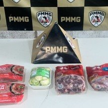 "Foi por bobeira", disse idosa após furtar carnes e jiló  - PMMG/ Divulgação