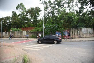 A rua é muito utilizada por moradores para ciclismo e caminhadas -  (crédito: Gladyston Rodrigues/E.M./D.A. Press.)