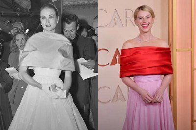 <p><span style='font-weight: 400;'>Na cerimônia do Oscar 2026, Jessie Buckley, premiada com a estatueta de melhor atriz por seu papel em “Hamnet: A vida Antes de Hamlet”, apareceu no tapete vermelho com traje que serviu como uma ponte elegante entre duas eras de Hollywood. </span></p>
 -  (crédito: Jessie Buckley - Grace Kelly,  atriz de cinema norte americana - Reprodução do Instagram @hello_monaco)