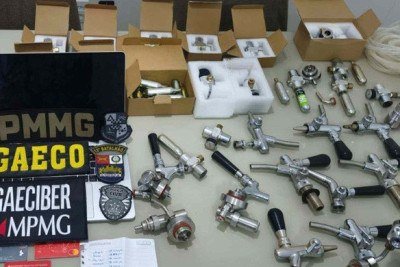 Operação investiga esquema de fraude em vendas online de chopeiras e barris de chope -  (crédito: Divulgação/MPMG)