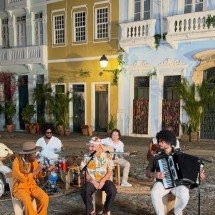 Mestrinho se reúne com João Gomes e Jota.pê para gravação no Pelourinho - Reprodução / Instagram