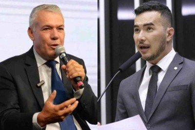 Zé Silva e Pedro Aihara oficializam filiação ao União-PP neste sábado (21/3) -  (crédito: Minervino Júnior/CB/D.A. Press e Kayo Magalhães/Câmara dos Deputados)