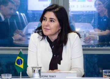 Simone Tebet considera grave a rea&ccedil;&atilde;o pol&iacute;tica contra a determina&ccedil;&atilde;o da Anvisa sobre os produtos Yp&ecirc; -  (crédito: Washington Costa/MPO)