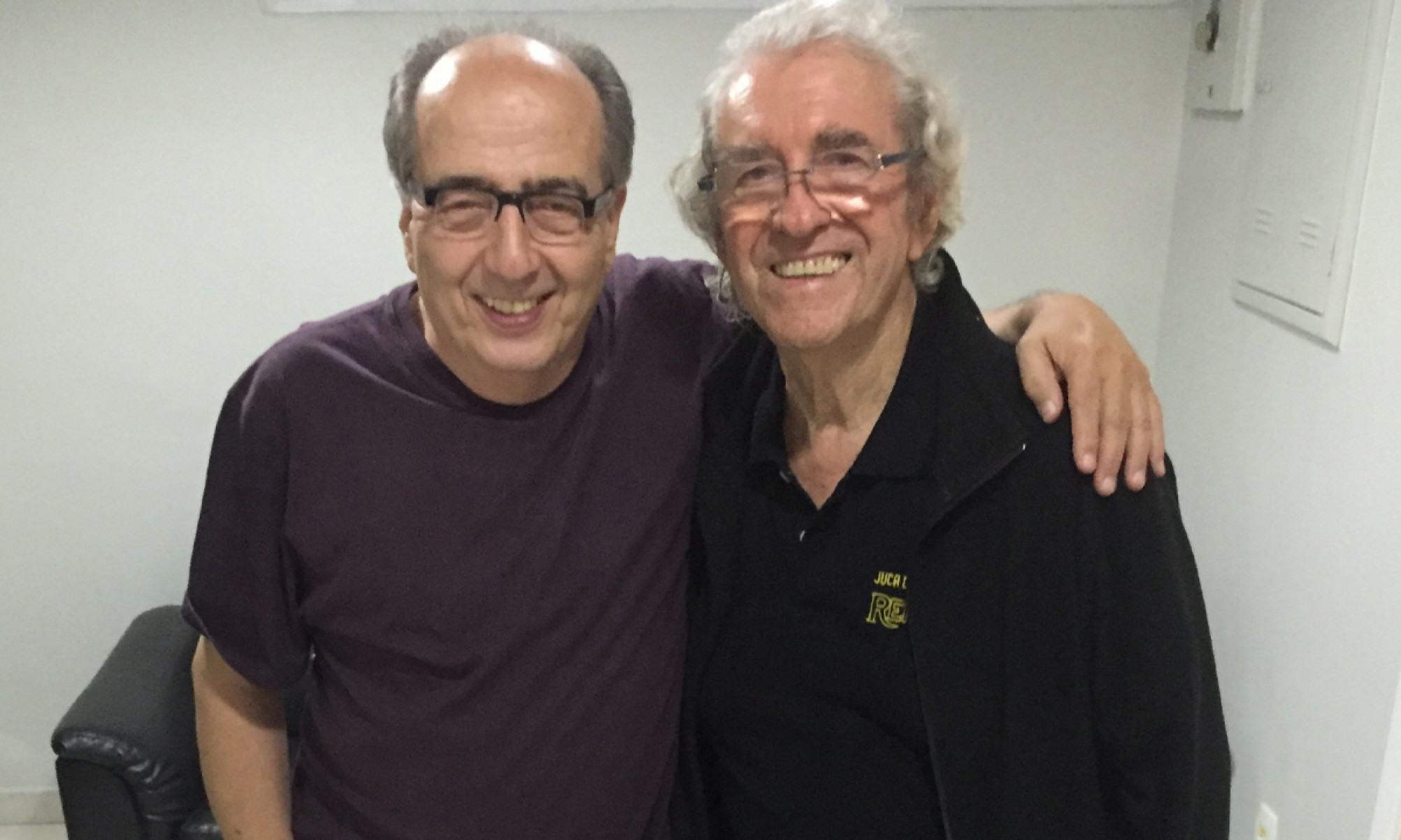 Pedro Paulo Cava e Juca de Oliveira no Teatro Sesiminas, em BH, em 2016-Helvécio Carlos/EM/D.A Press