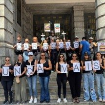 Manifestantes cobram cumprimento de lei que proíbe carroças em BH - MMDA/Divulgação 