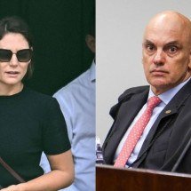 Michelle encontra Moraes para negociar prisão domiciliar de Bolsonaro - Ton Molina/AFP e Sergio Lima / AFP