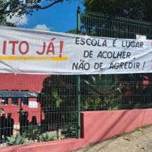 Professores de escola municipal em BH protestam e denunciam ameaça de morte - Redes sociais / Reprodução