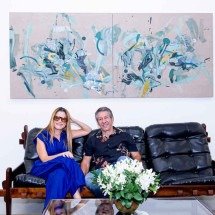 Ingrid Guimarães prestigiou o marido em abertura de exposição em BH - Pedro Lima/Divulgação