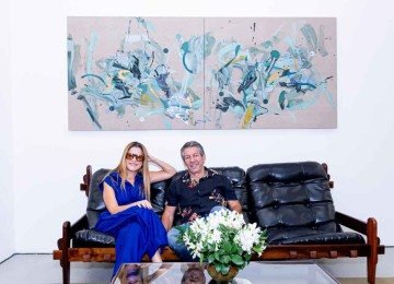 Ingrid Guimarães e o marido, Renê Machado, na Galeria Murilo Castro


 -  (crédito: Pedro Lima/Divulgação)