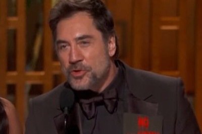 A participação de Javier Bardem no Oscar ficou marcada por um comentário político feito no palco da cerimônia. Ao apresentar uma das categorias, o ator espanhol declarou, como primeira fala, 'Não à guerra, e Palestina Livre'. -  (crédito: Reprodução de vídeo / El Mundo)